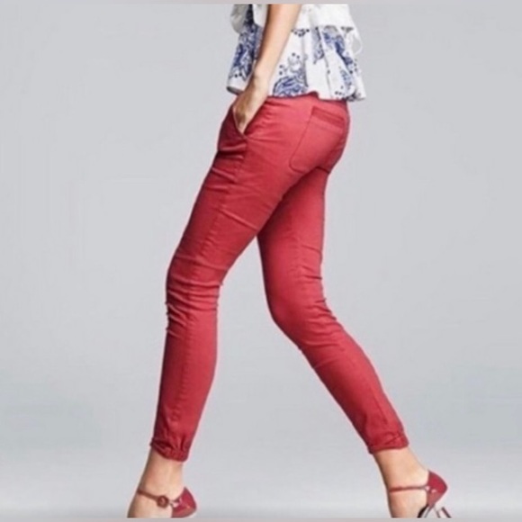 Cabi Pants & Jumpsuits Nantucket Hutton Skinny Jogger Pants brick red Women’s 2 - Picture 1 of 11